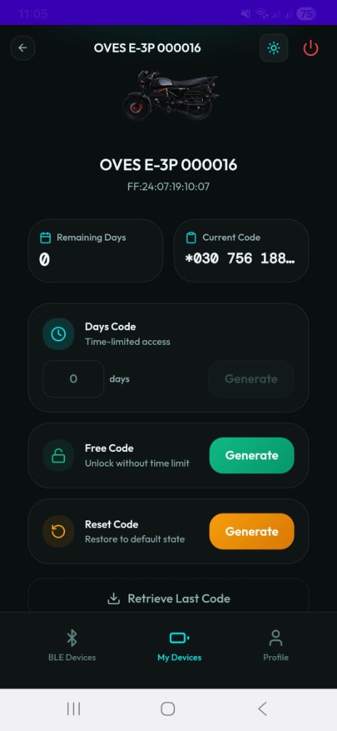 My Devices activation screen