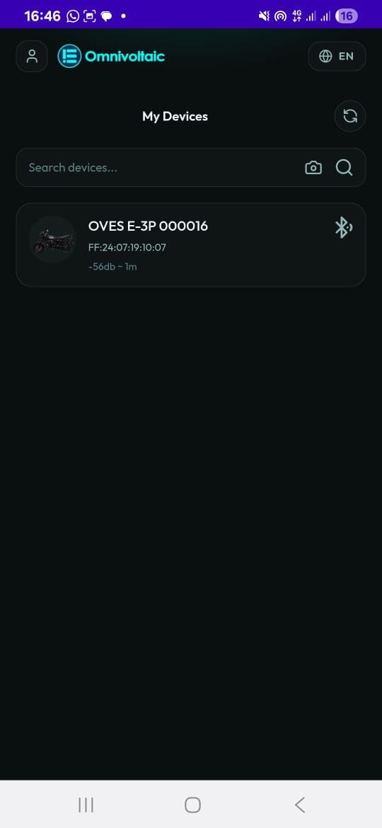 My Devices scan list